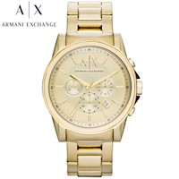 Reloj Armani Exchange Outerbanks AX2099 Para Hombre Fecha Cronómetro Acero Inoxidable Dorado